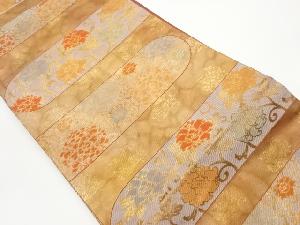 花唐草に変わり横段模様織出し名古屋帯